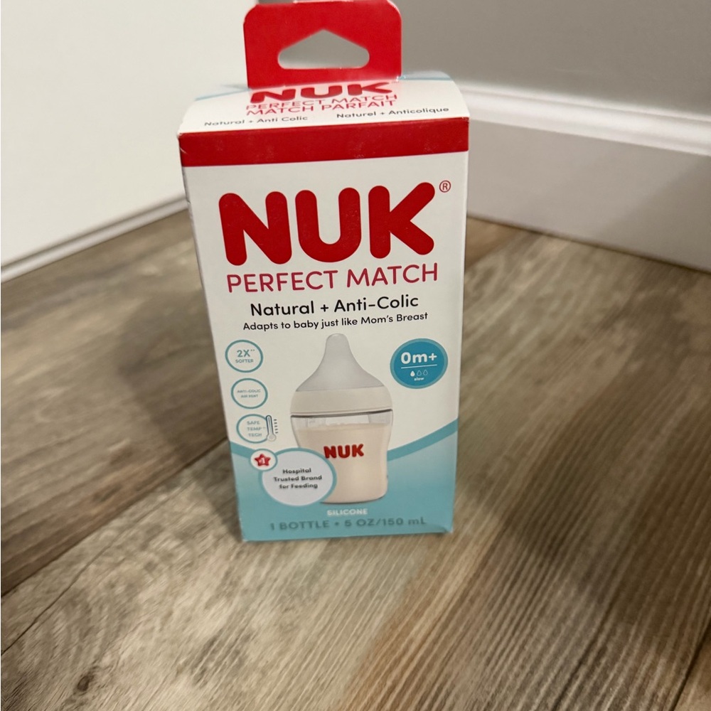 NUK Perfect Match Baby Bottle - White/Red